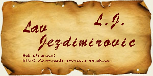 Lav Jezdimirović vizit kartica